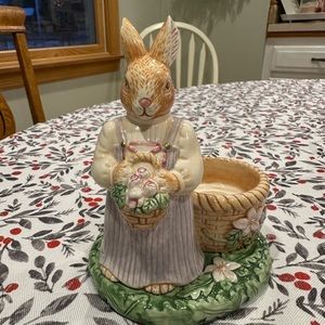 Easter Rabbit Decor Avon springtime collection 1990’s candle holder